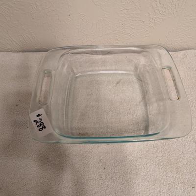 Sale Photo Thumbnail #1183: Pyrex clear glass baking dish 8 x 8 x 2.75