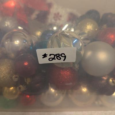 Sale Photo Thumbnail #1188: Tub full of Christmas ornaments