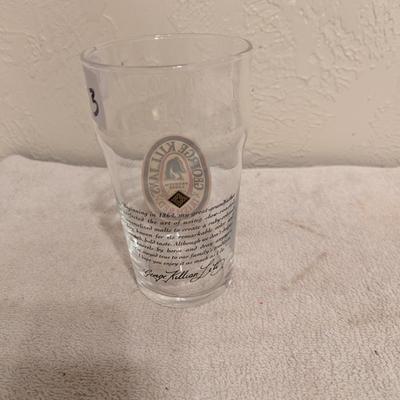 Sale Photo Thumbnail #1214: George Killian's Irisin Red Glass Tumbler