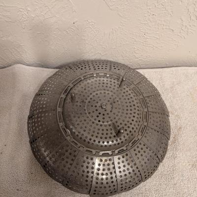 Sale Photo Thumbnail #1223: vintage metal steamer basket- stainless steel