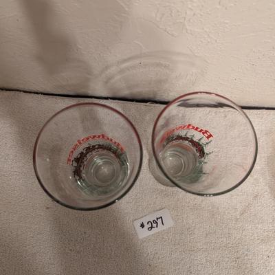 Sale Photo Thumbnail #1235: Budweiser Clydesdale pilsner pint glasses