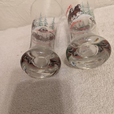 Sale Photo Thumbnail #1237: Budweiser Clydesdale pilsner pint glasses