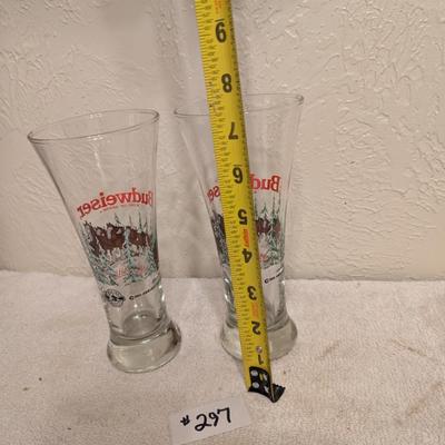 Sale Photo Thumbnail #1236: Budweiser Clydesdale pilsner pint glasses