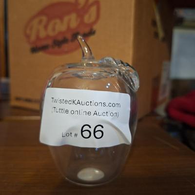 Sale Photo Thumbnail #292: Princess House hand blown apple paperweight