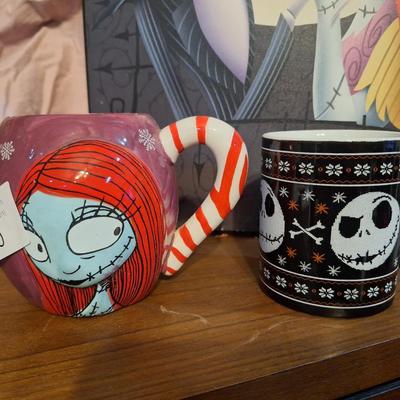 Sale Photo Thumbnail #318: one piece of wall art and two coffee cups.