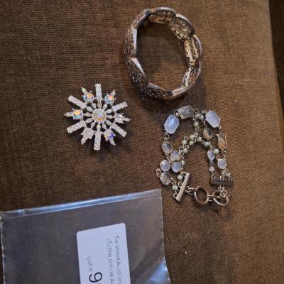 Sale Photo Thumbnail #415: 2 bracelets and one brooch