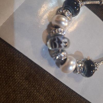 Sale Photo Thumbnail #455: charm bracelet- fits a larger wrist, 