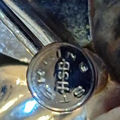 Sale Photo Thumbnail #463: Vintage HSB harry S Bick Sterling silver dogwood screw back earrings