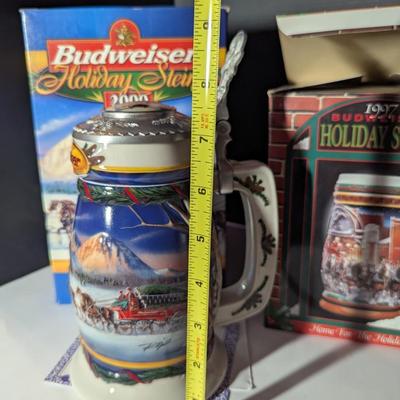 Handcrafted "Holiday In The Mountains" 2000 Stein & 1997 Home For The Holidays Stein #5