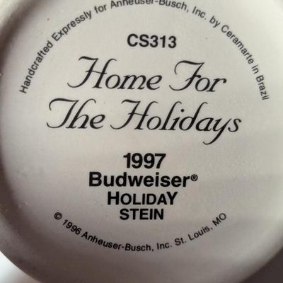 Handcrafted "Holiday In The Mountains" 2000 Stein & 1997 Home For The Holidays Stein #5