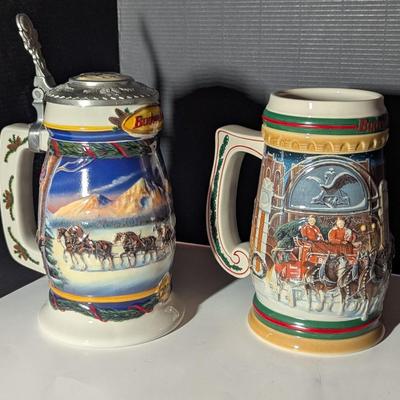 Handcrafted "Holiday In The Mountains" 2000 Stein & 1997 Home For The Holidays Stein #5