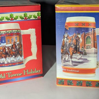 Handcrafted 2008 Old Town Holiday Stein & 20th Anniversary Steiniversary Stein