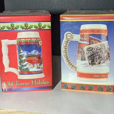 Handcrafted 2008 Old Town Holiday Stein & 20th Anniversary Steiniversary Stein