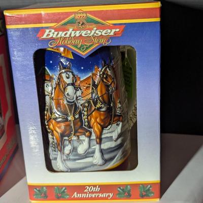 Handcrafted 2008 Old Town Holiday Stein & 20th Anniversary Steiniversary Stein