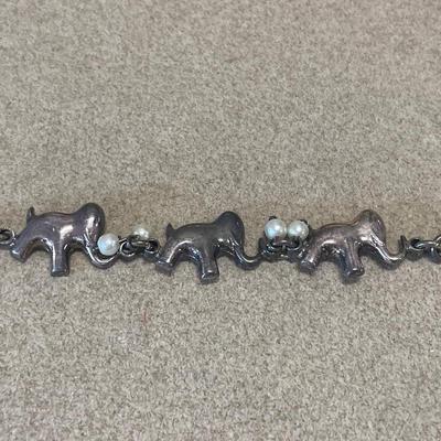 Sterling heart necklace and elephant bracelet
