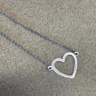 Sterling heart necklace and elephant bracelet