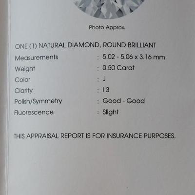 IGI CERTIFIED .50CT DIAMOND