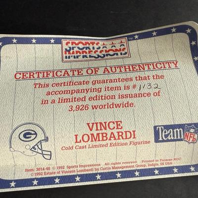 Vince Lombardi Figurine - #1132/3926