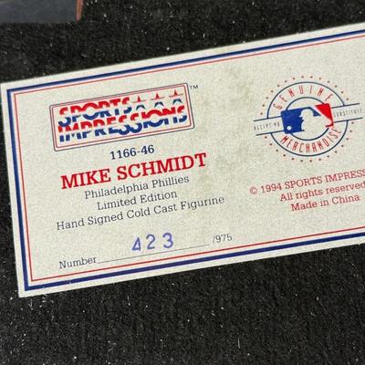 Mike Schmidt Autographed Figurine #432/975