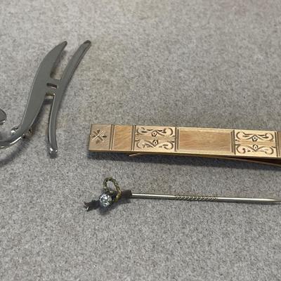Pins and tie clip
