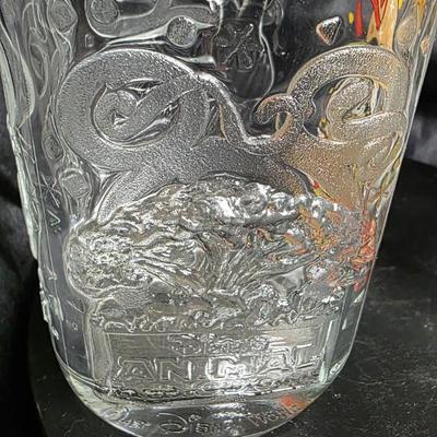 Disney 2000 Millennium Celebration – Animal Kingdom Safari Collector Glass Pair – Mickey Mouse Jungle Expedition Barware