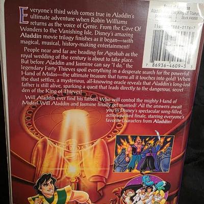 Aladdin and the King of Thieves VHS (1996) – Disney’s Classic Animated Movie Starring Robin Williams as Genie