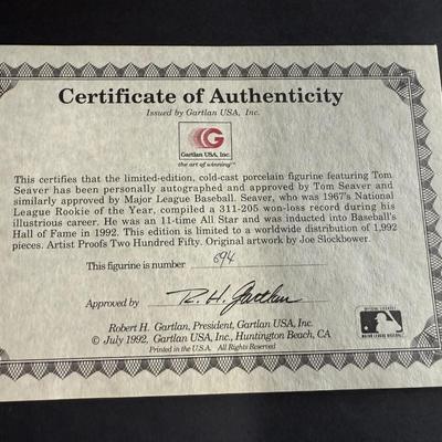 Tom Seaver Autographed Figurine