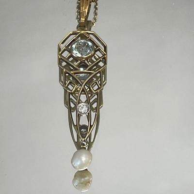 14k pendant and chain