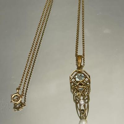 14k pendant and chain