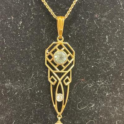 14k pendant and chain