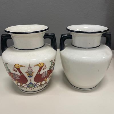 Czechoslovakian Art Deco pottery mini vases