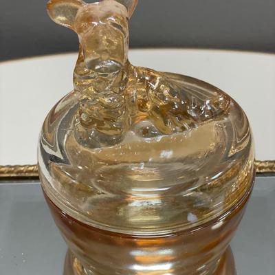 Marigold Scottie trinket holder with lid