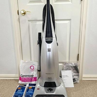 Sale Photo Thumbnail #279: Kenmore Elite Vacuum Model #12531150610 with some bags, filters and accessories as shown. Pet free home.