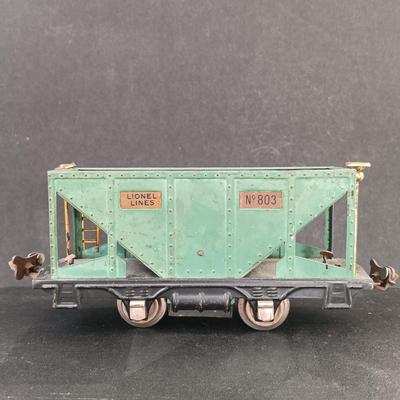 LOT 24: Lionel Pre-War O-Gauge 803 Hopper Car, 902 Gondola, 651 Flat Car & More