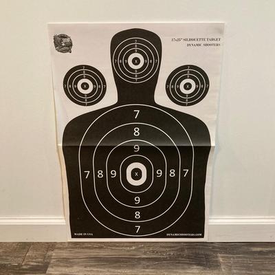 LOT 29: LaserLyte LT-TTL 008821 Trigger Blue Pistol with Built In Laser and Box of Dynamic Shooters Paper Shooting Targets