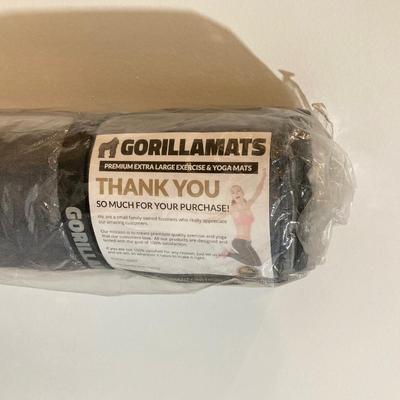 LOT 30: Gorillamats Premium Extra Large Exercise & Yoga Mat 48 Inch in Original Packaging with Bonus Item