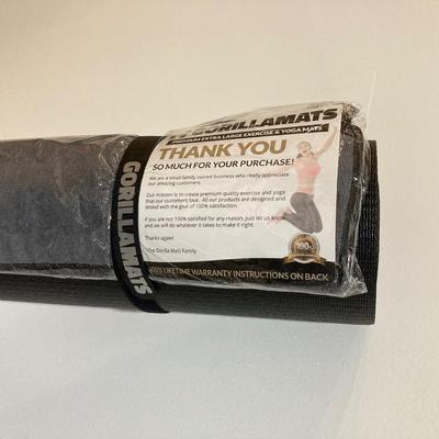 LOT 30: Gorillamats Premium Extra Large Exercise & Yoga Mat 48 Inch in Original Packaging with Bonus Item