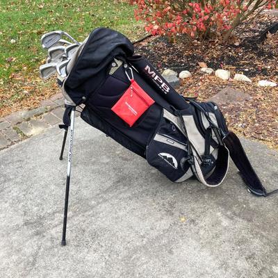 LOT 32: Palmer PHD Oversize Golf Clubs with Sun Mountain Multi Purpose Golf Bag