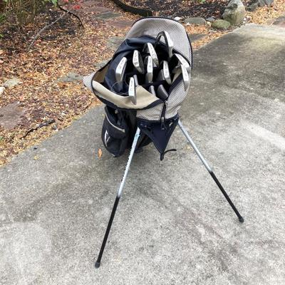 LOT 32: Palmer PHD Oversize Golf Clubs with Sun Mountain Multi Purpose Golf Bag