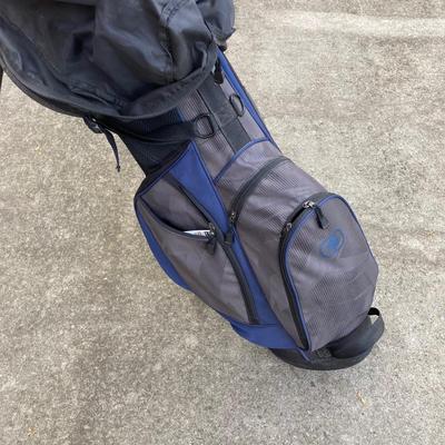 LOT 33: Collection of Golf Clubs and Accessories - Taylor Made, Callaway, Ram, Vesuvius Ceramic Putter with Ogio Golf Bag