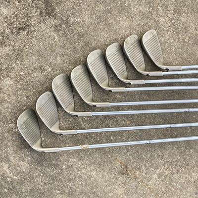 LOT 34: Ping G15 Purple Dot Golf Clubs / Irons and Ping Karsten Mfg. Corp. Putter