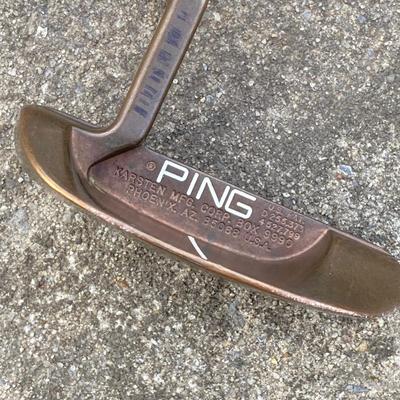 LOT 34: Ping G15 Purple Dot Golf Clubs / Irons and Ping Karsten Mfg. Corp. Putter