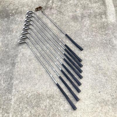 LOT 34: Ping G15 Purple Dot Golf Clubs / Irons and Ping Karsten Mfg. Corp. Putter