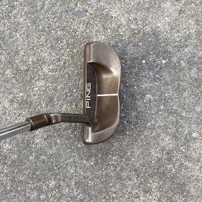 LOT 34: Ping G15 Purple Dot Golf Clubs / Irons and Ping Karsten Mfg. Corp. Putter
