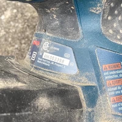 LOT 36: Bosch Reciprocating Saw RS325, Orbit Sander with Bosch Tool Bag and Contents