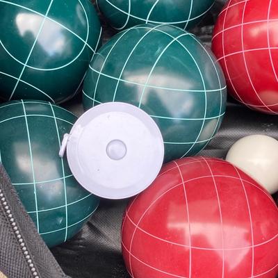 LOT 37: Outdoor Yard Games Collection in Storage Bags - Champion Sports Horseshoes, Franklin Volleyball & Badminton Set and Pointyard...