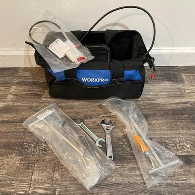 LOT 42: Collection of Hand Tools - Dremel Ultra Saw, Workpro Tools / Bag with Contents and More