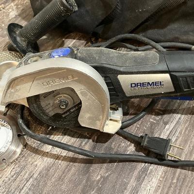 LOT 42: Collection of Hand Tools - Dremel Ultra Saw, Workpro Tools / Bag with Contents and More