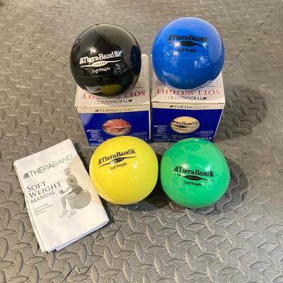 LOT 47: Collection of Fitness / Wellness Equipment - Ball Weights, Title Classic Pro Gym Timer, Back / Calf Stretchers and Water Bottles