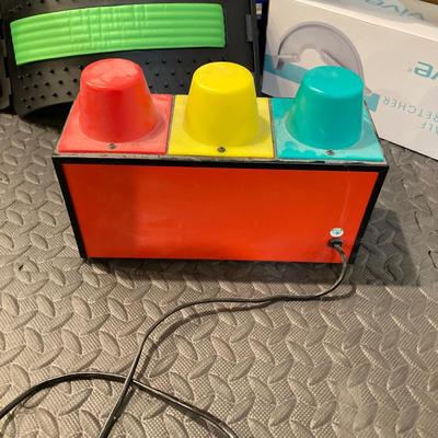 LOT 47: Collection of Fitness / Wellness Equipment - Ball Weights, Title Classic Pro Gym Timer, Back / Calf Stretchers and Water Bottles